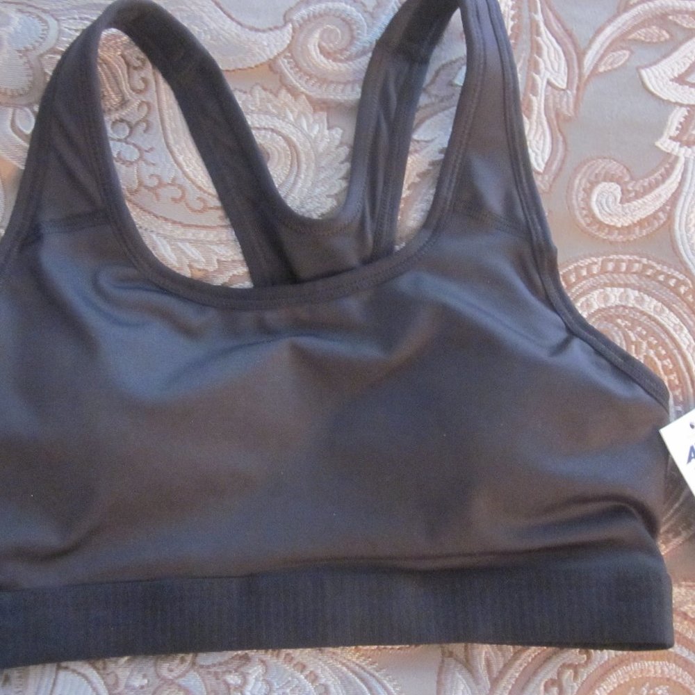 Women's Medium Support BLACK Racerback SportsBra Size Small